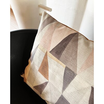 20x20 Square - Velvet Pillow Cover - Watercolour Triangles - image6